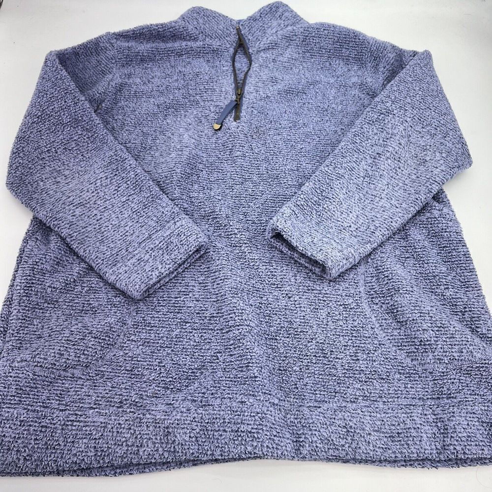 Soft Surroundings Blue 1/4 Zip Blue Purple Pullover Size M